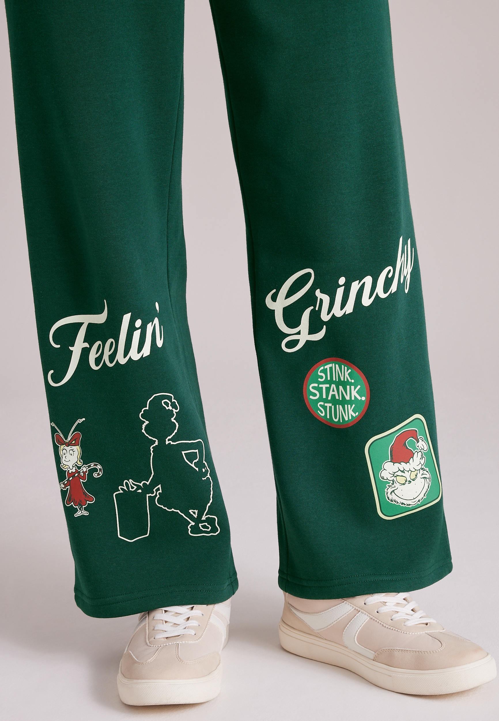 High Rise Feelin' Grinchy Wide Leg Pants, C7147, large