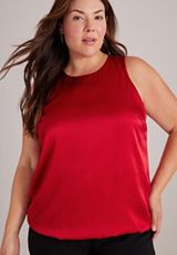 Plus Size Bubble Hem Tank Top, C5006, small