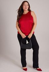 Plus Size Bubble Hem Tank Top, C5006, small