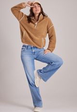 Whipstitch Sherpa Half Zip Pullover, AMPHORA, small