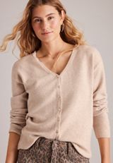 Delicate Textured V Neck Button Front Cardigan, C2445, small