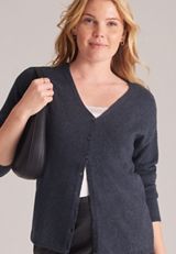 Delicate Textured V Neck Button Front Cardigan, C6125, small