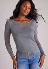 Studio Y Sparkle Mesh Top, C1149, small