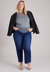 Plus Size Studio Y Sparkle Mesh Top, C1149, small