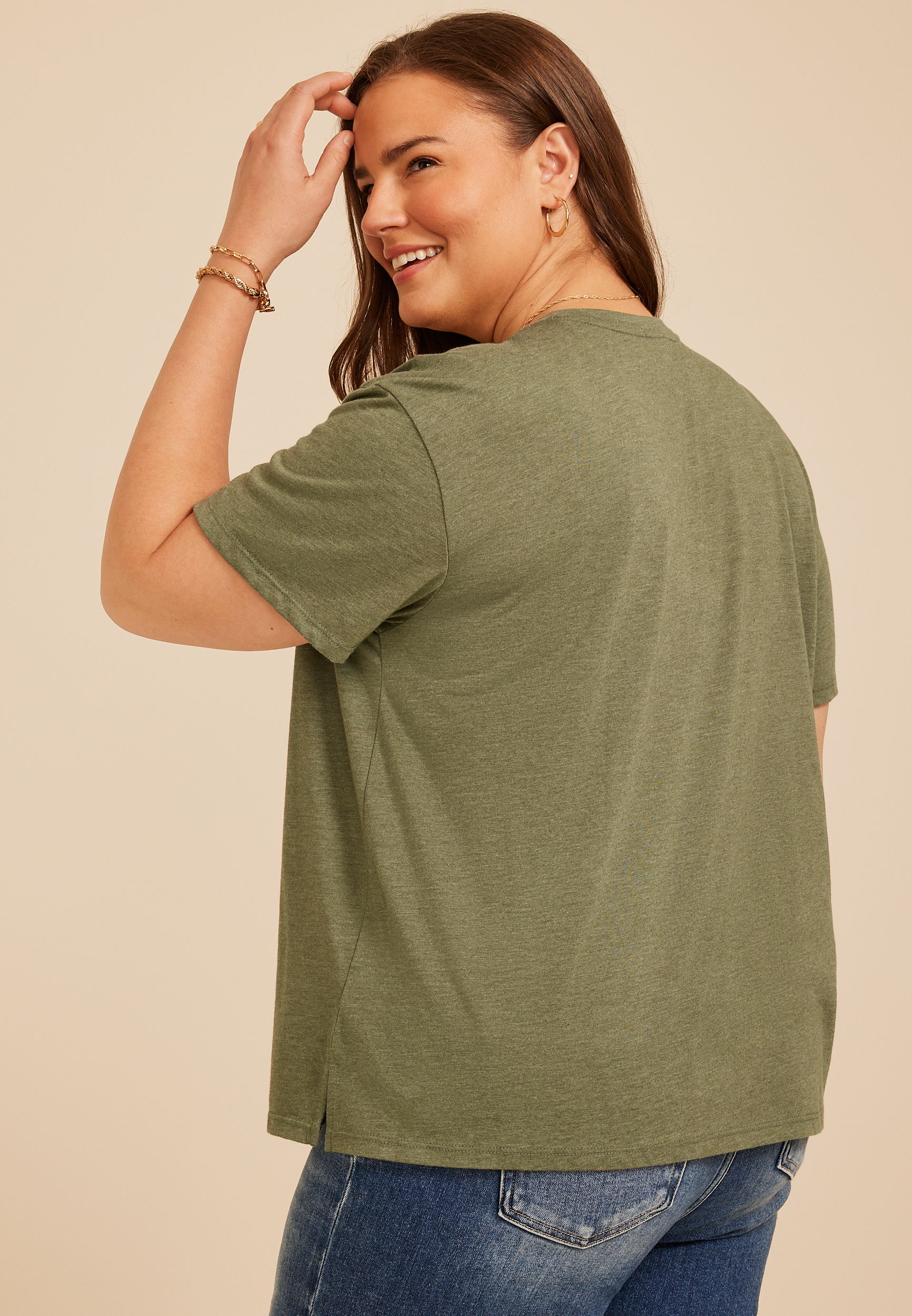 Plus Size Happiest When Dilly Dallying Vintage Fit Graphic Tee, C4153, large