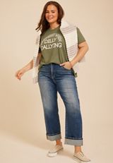 Plus Size Happiest When Dilly Dallying Vintage Fit Graphic Tee, C4153, small