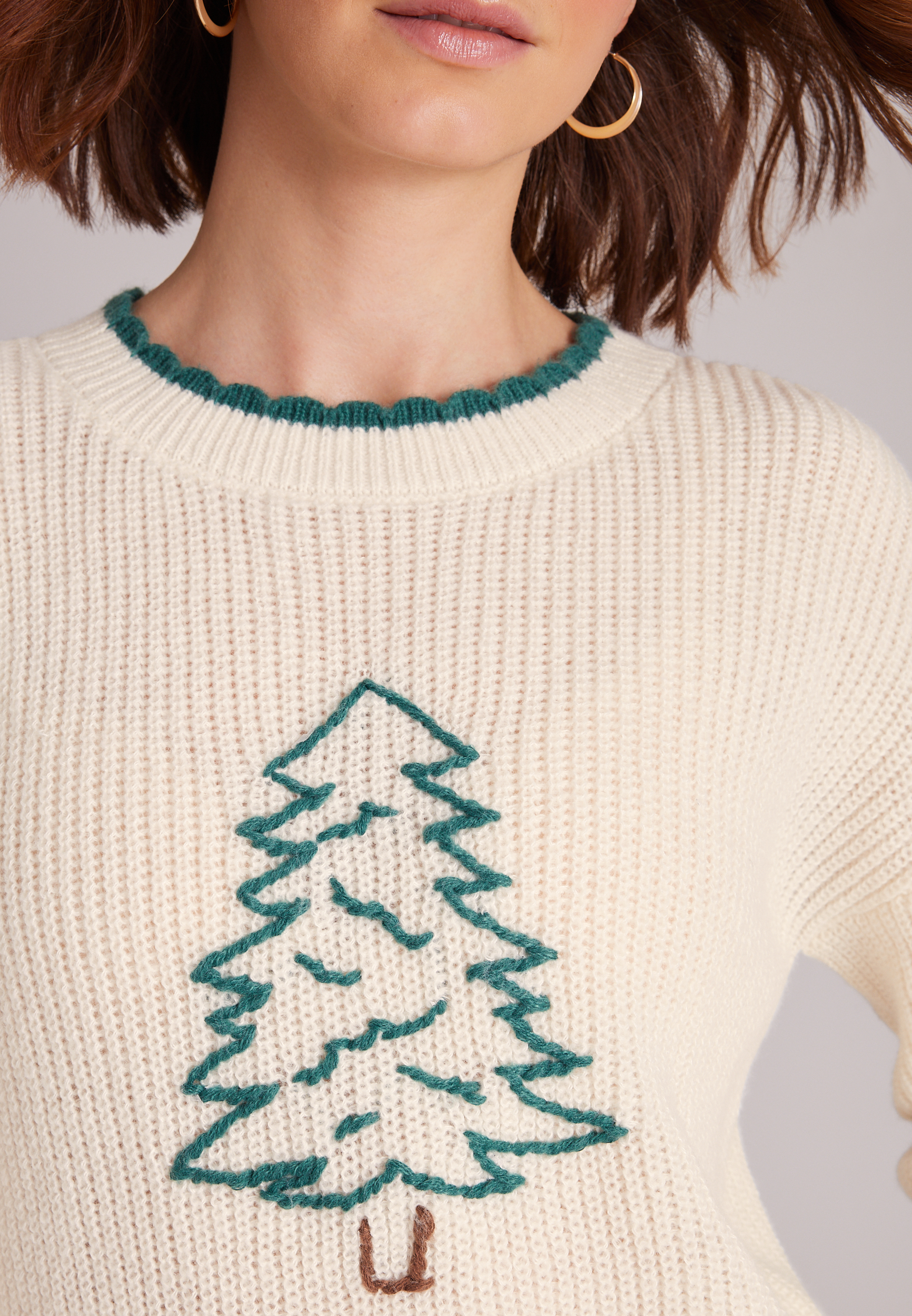 Pine Tree Whipstitch Sweater, C5487, large