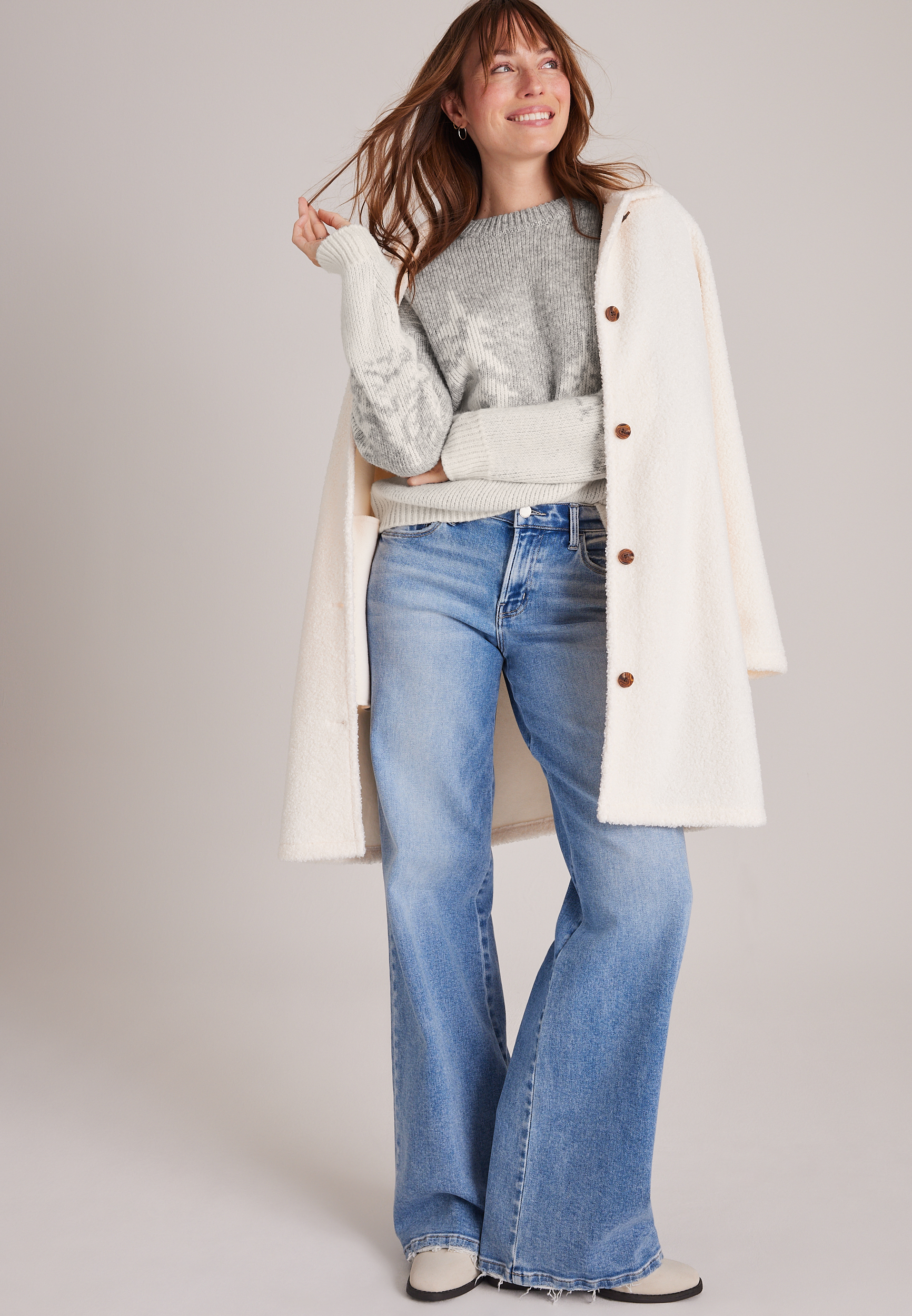 Landscape Tree Jacquard Pullover, C2823, large