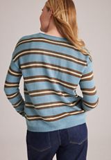 Striped Button Front Cardigan, C9905, small
