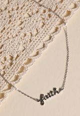 Faith Script Necklace, C431, small