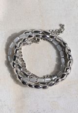 Silver And Light Blue Mixed Bracelet Set, C431, small