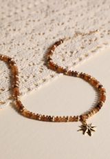 Starburst Charm Beaded Necklace, C605, small