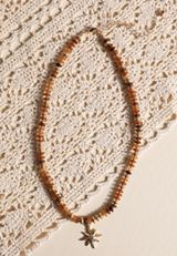 Starburst Charm Beaded Necklace, C605, small