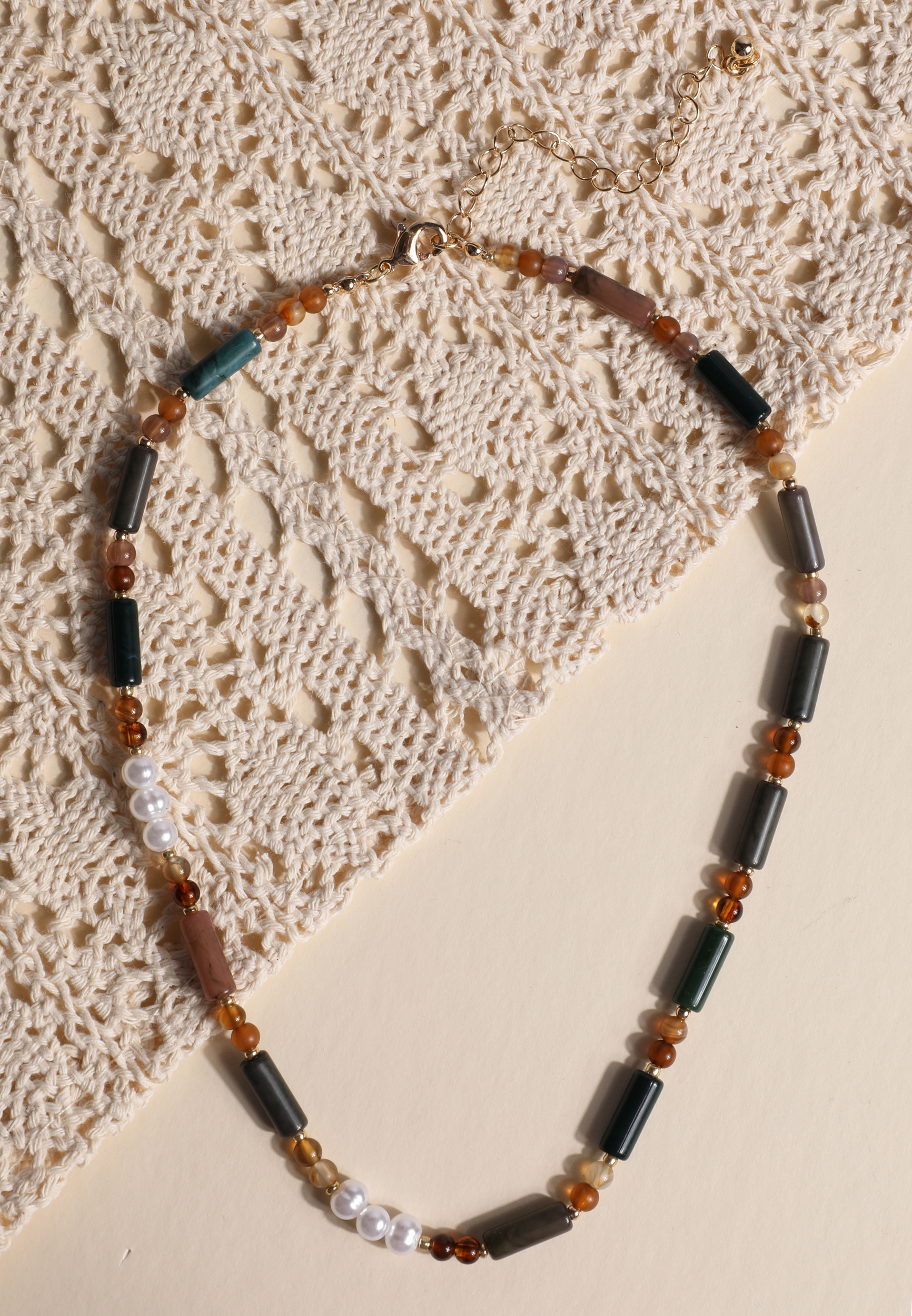 Everyday Layers Mixed Bead Necklace, C605, large