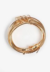 Pink And Gold Tone Multi Bracelet Set, C2404, small