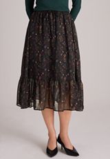 High Rise Chiffon Midi Skirt, C1756, small