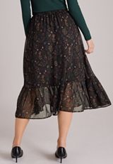 High Rise Chiffon Midi Skirt, C1756, small