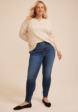 Plus Size m jeans by maurices™ Cool Comfort Dark High Rise Slant Pocket Jegging, C258, small