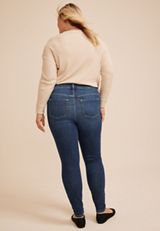 Plus Size m jeans by maurices™ Cool Comfort Dark High Rise Slant Pocket Jegging, C258, small