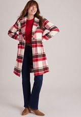 Red Plaid Dress Coat, C5679, small