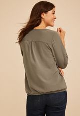 Atwood 3/4 Bubble Hem Blouse, C6170, small