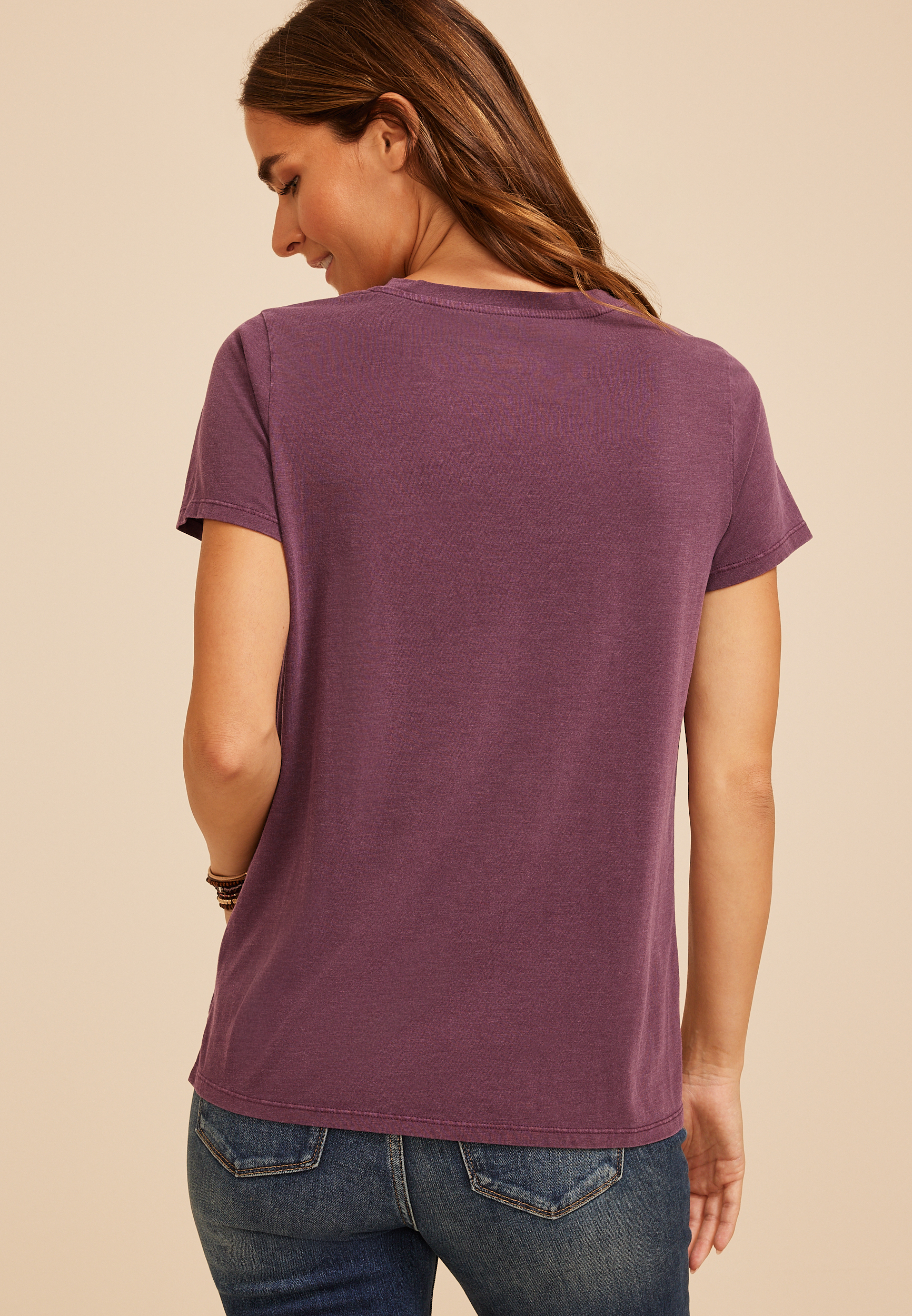 Choose Kindness Embroidered Classic Fit Graphic Tee, POTENT PURPLE, large