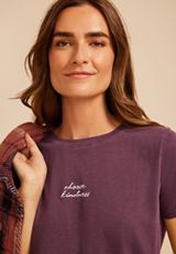 Choose Kindness Embroidered Classic Fit Graphic Tee, POTENT PURPLE, small