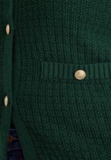 Plus Size Shaker Stitch Button Front Sweater Vest, C7147, small