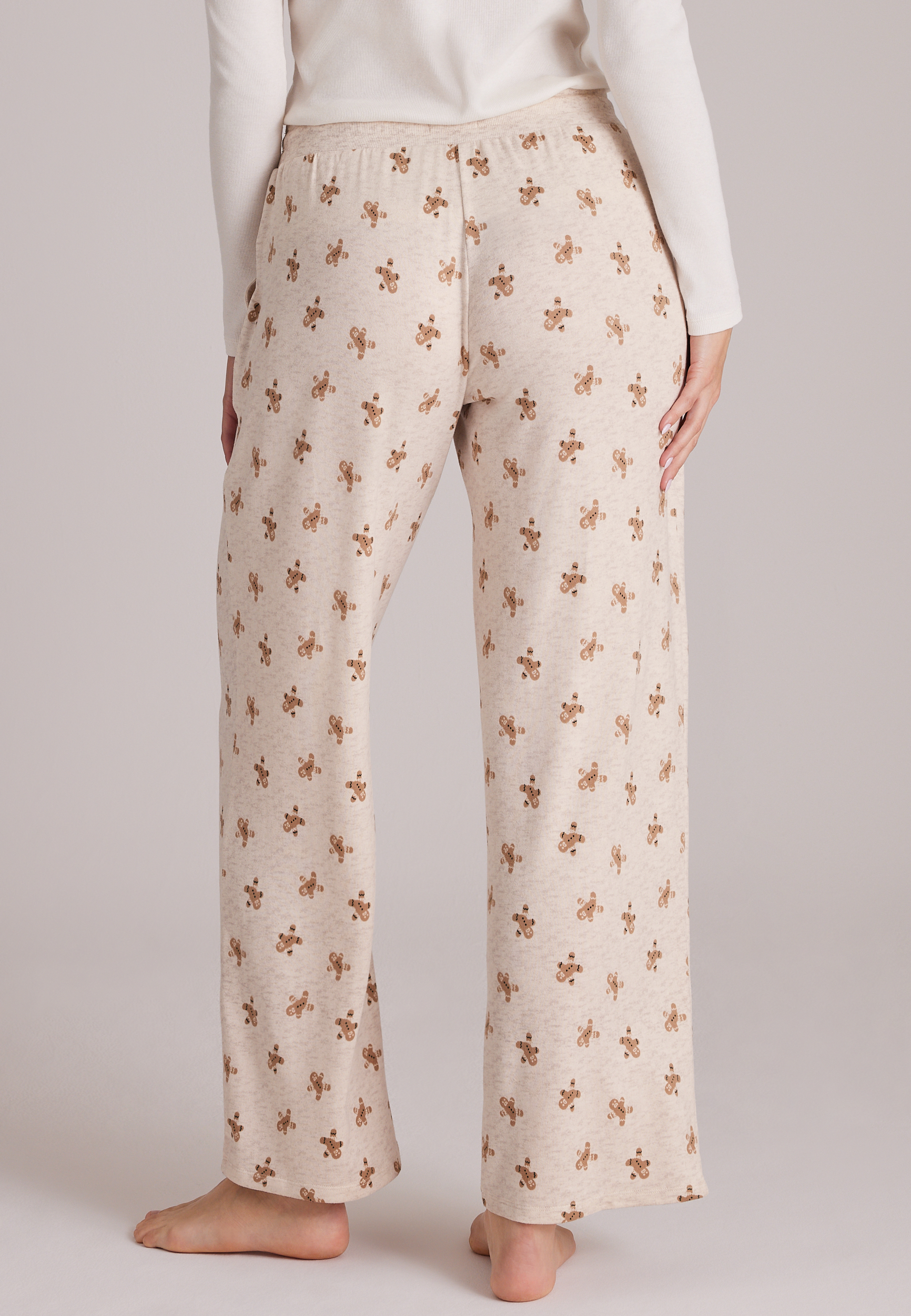 Gingerbread Hacci Wide Leg Pajama Pants, C5249, large