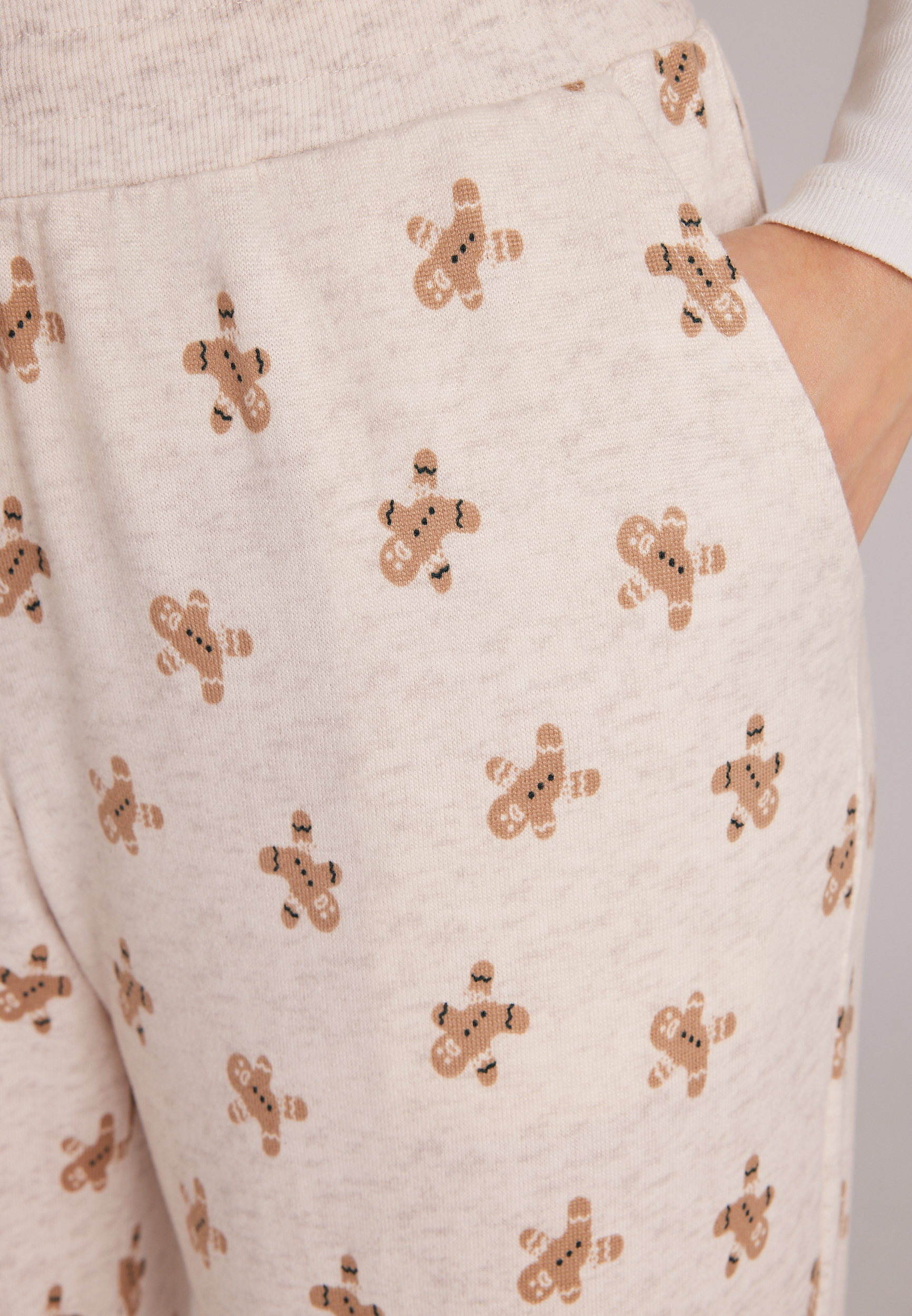 Gingerbread Hacci Wide Leg Pajama Pants, C5249, large