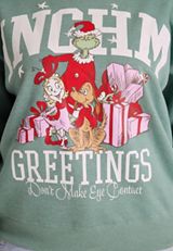 Plus Size Grinchmas Greetings Graphic Sweatshirt, C4397, small