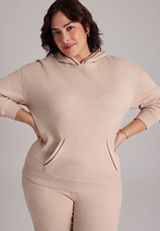 Plus Size Whipstitch Trim Hoodie, C2445, small
