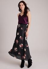 Floral High Rise Maxi Skirt, C1756, small