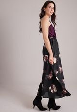 Floral High Rise Maxi Skirt, C1756, small