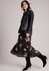 Floral High Rise Maxi Skirt, C1756, small