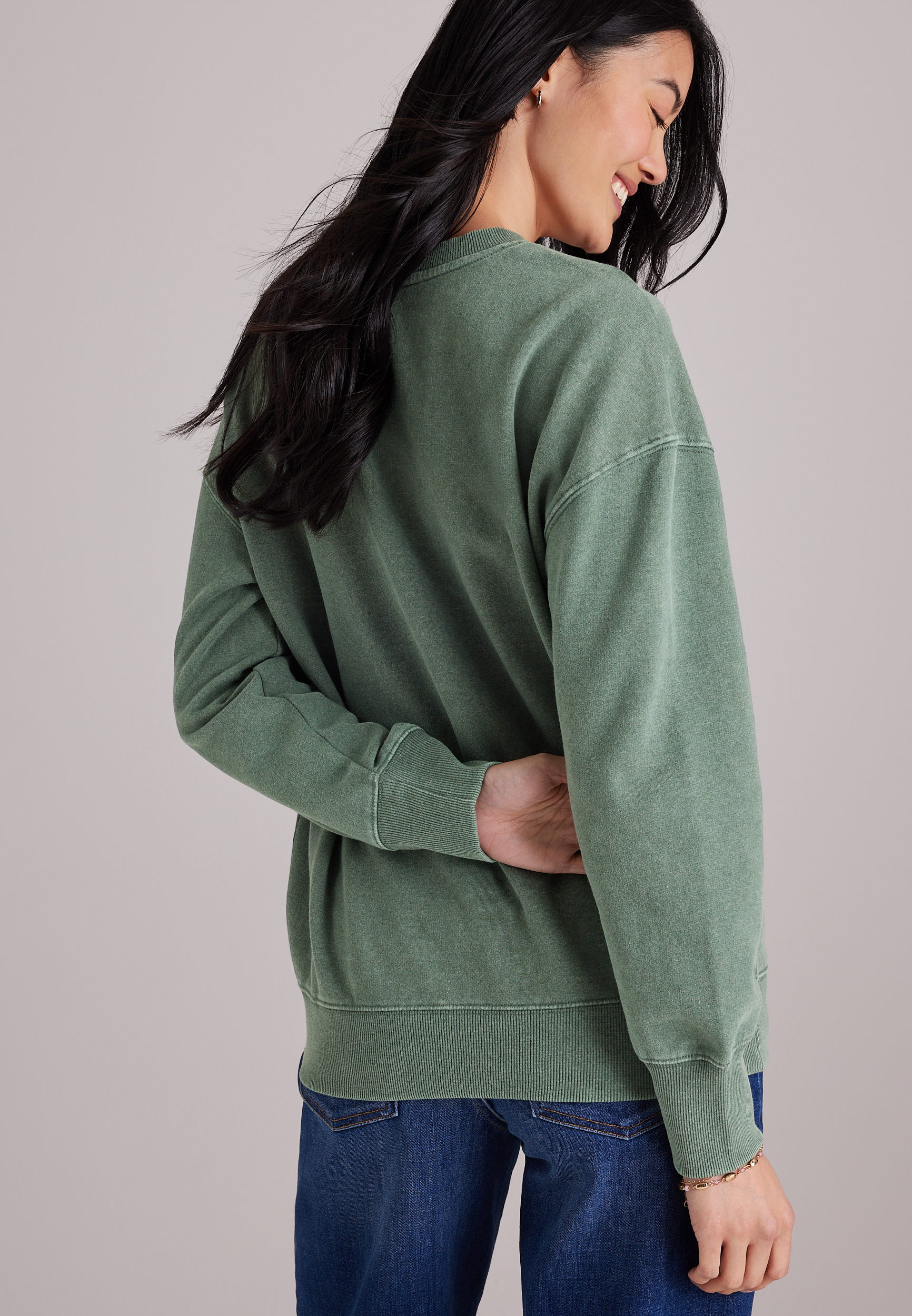 North Pole Book Club Embroidered Sweatshirt, C1037, large