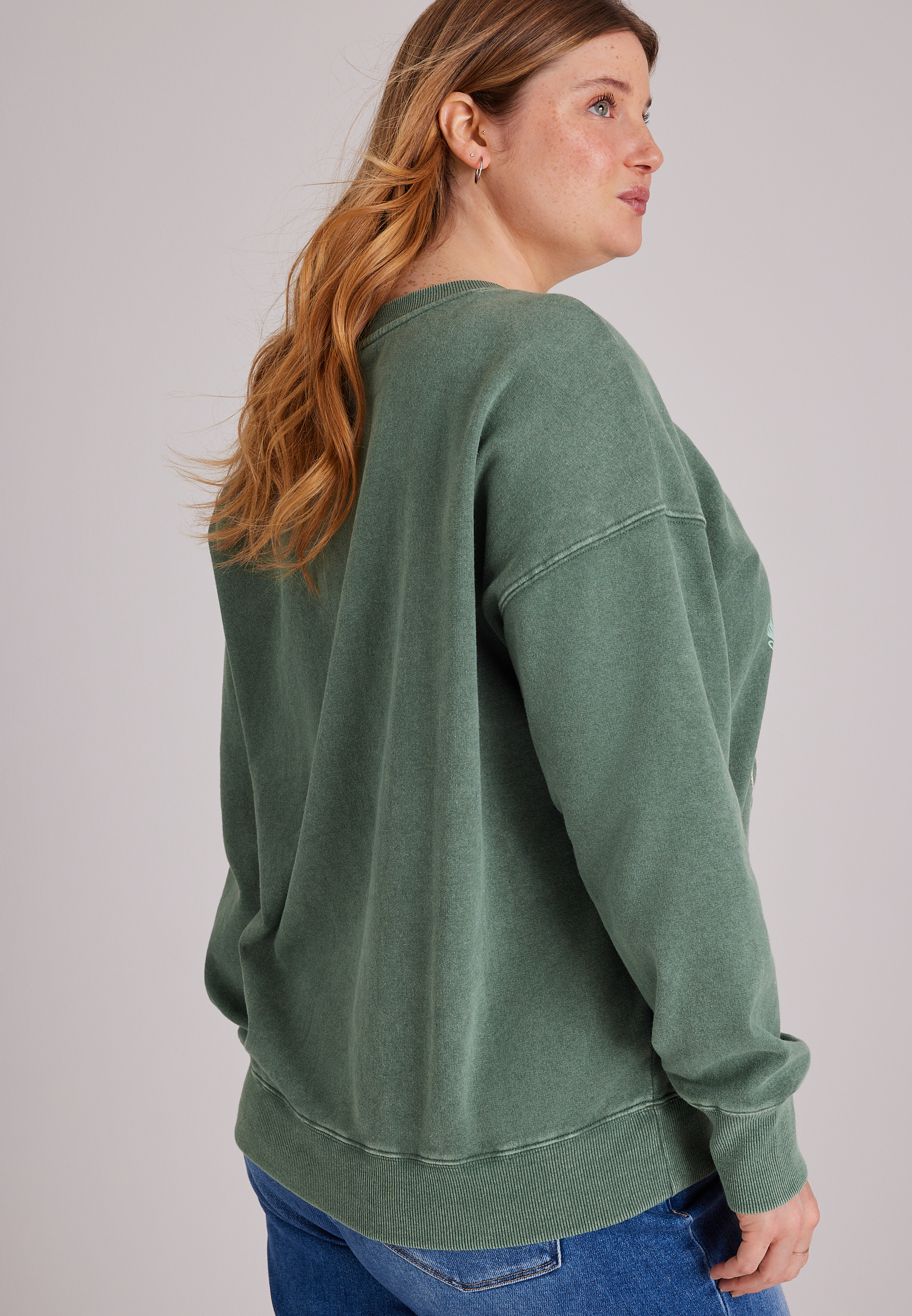 Plus Size North Pole Book Club Embroidered Sweatshirt, C1037, large