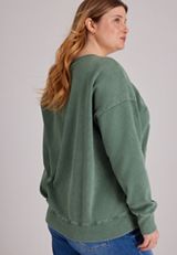 Plus Size North Pole Book Club Embroidered Sweatshirt, C1037, small