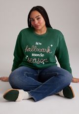 Plus Size Willowsoft It's Hallmark Movie Season Sweatshirt Tunic, C7147, small