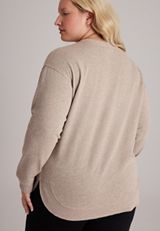 Plus Size Willowsoft Crew Neck Sweatshirt Tunic, C1923, small