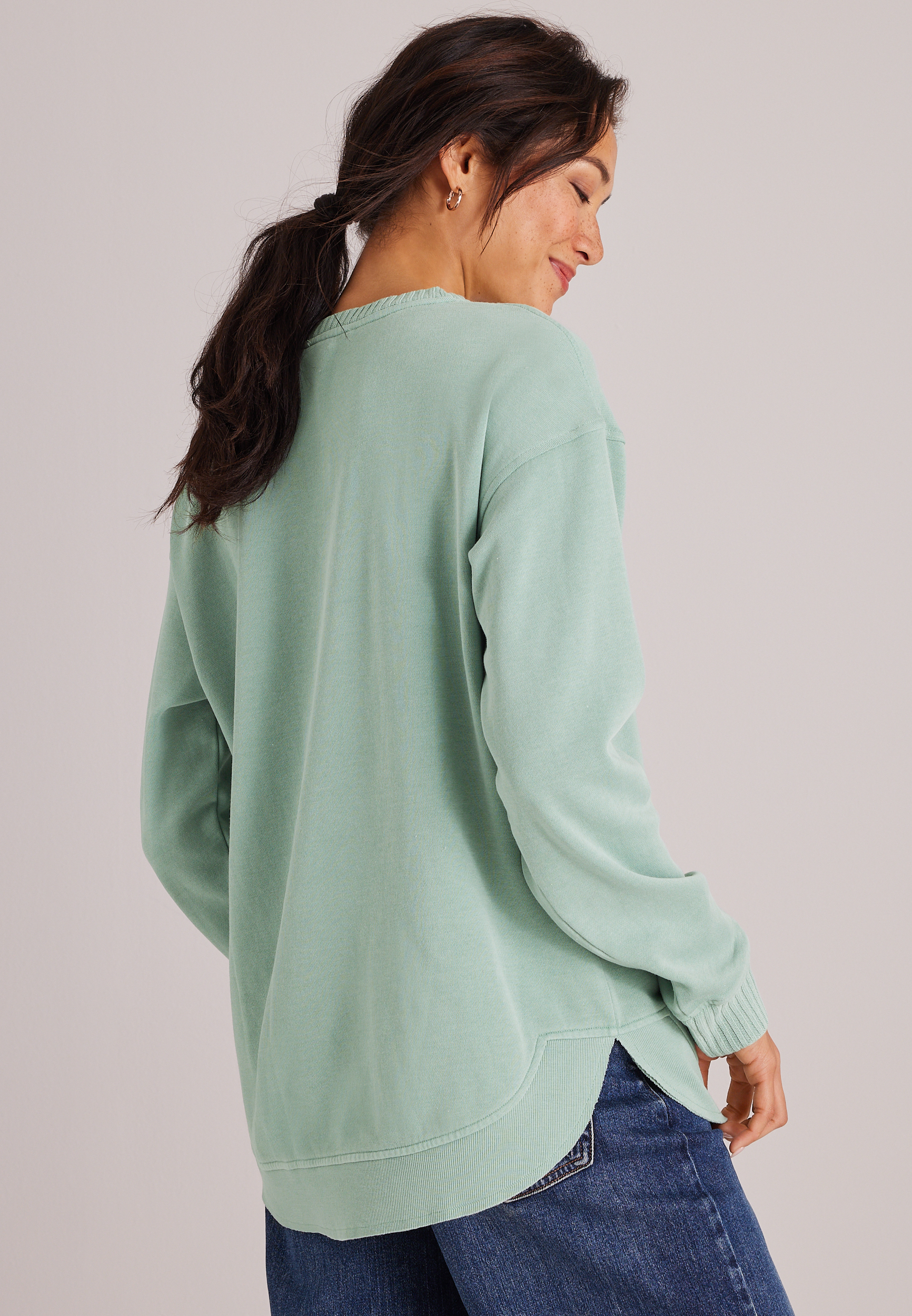 Willowsoft Crew Neck Sweatshirt Tunic, C5784, large