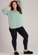 Plus Size Willowsoft Crew Neck Sweatshirt Tunic, C5784, small