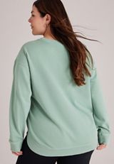 Plus Size Willowsoft Crew Neck Sweatshirt Tunic, C5784, small