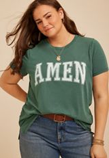 Plus Size Amen Classic Fit Graphic Tee, C2735, small