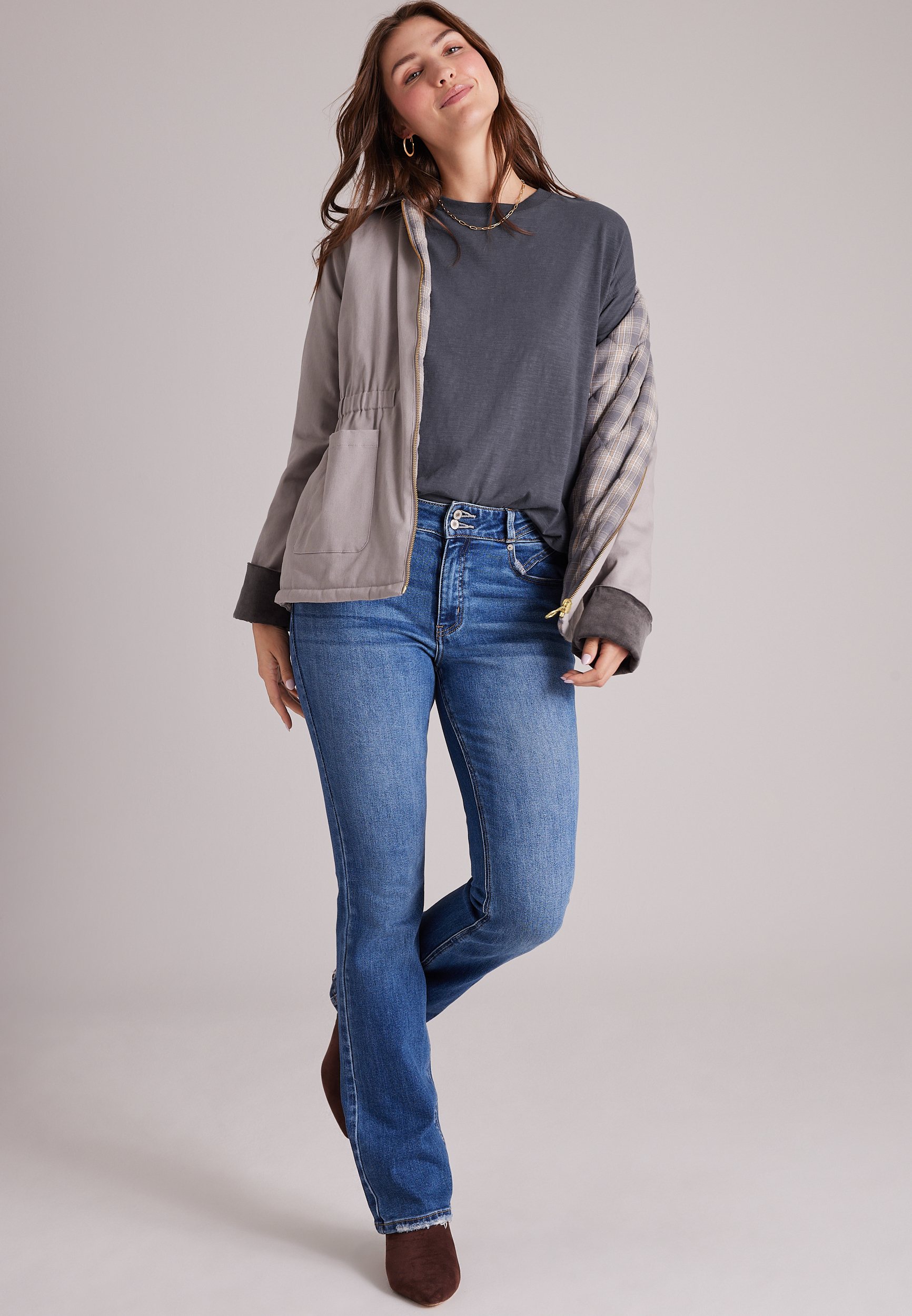24/7 Cotton Relaxed Long Sleeve Tee, C6125, large