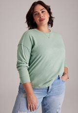 Plus Size 24/7 Cotton Relaxed Long Sleeve Tee, C5784, small