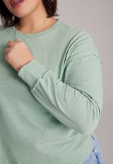 Plus Size 24/7 Cotton Relaxed Long Sleeve Tee, C5784, small