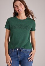 Classic Fit Merry Graphic Tee, C7147, small
