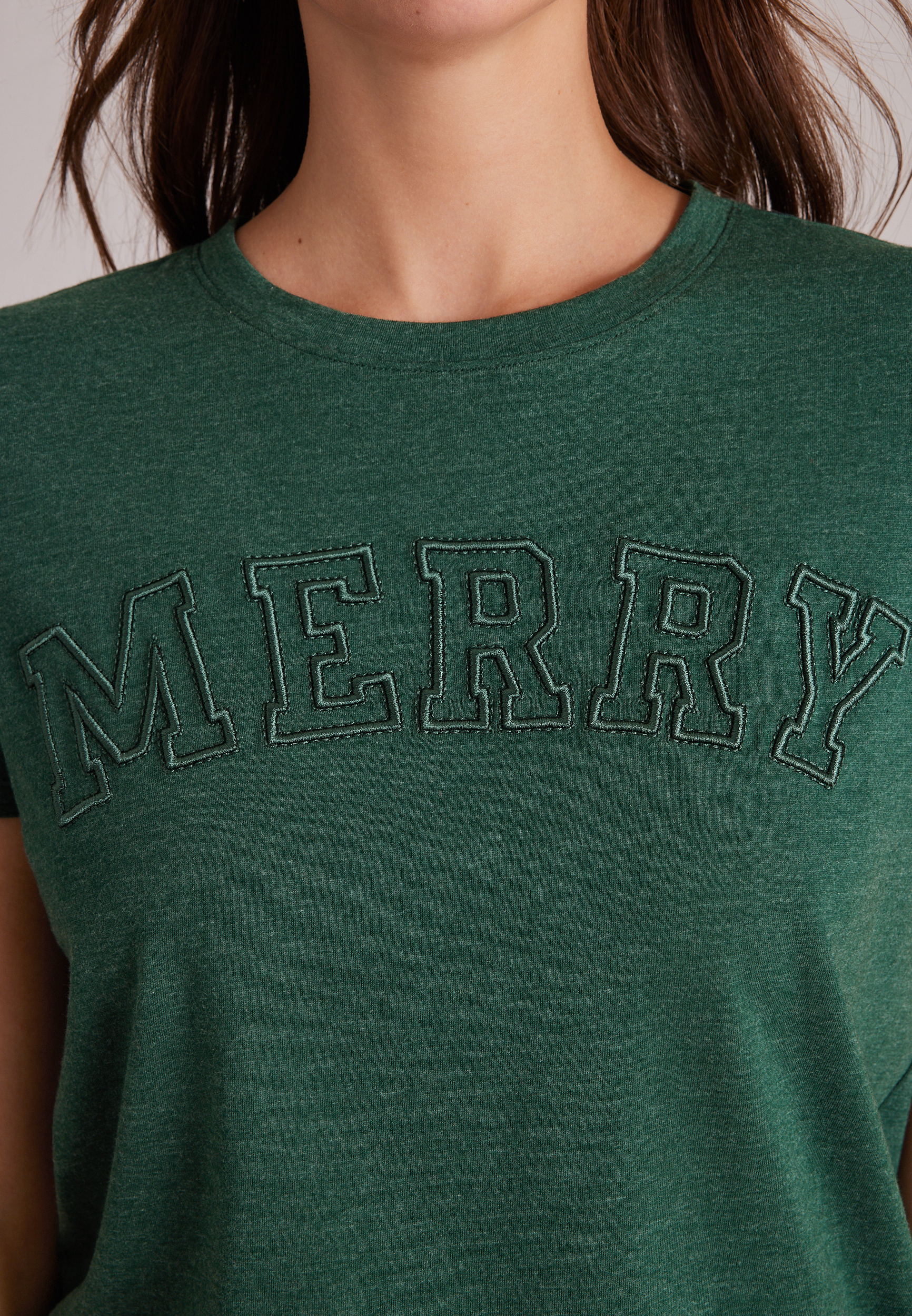 Classic Fit Merry Graphic Tee, C7147, large