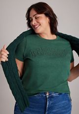 Plus Size Classic Fit Merry Graphic Tee, C7147, small